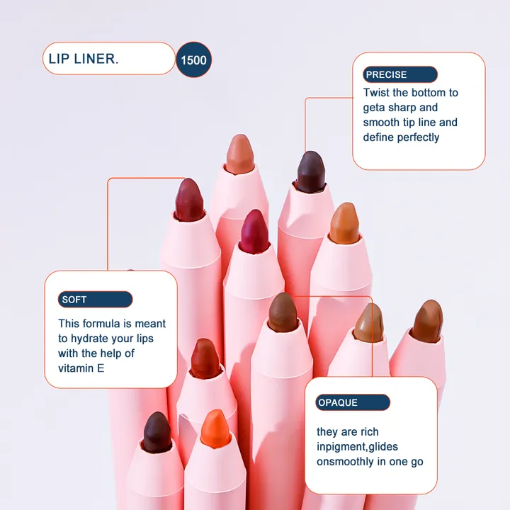 محدد شفاه كريمي -Wholesale Organic Nude Long Lasting