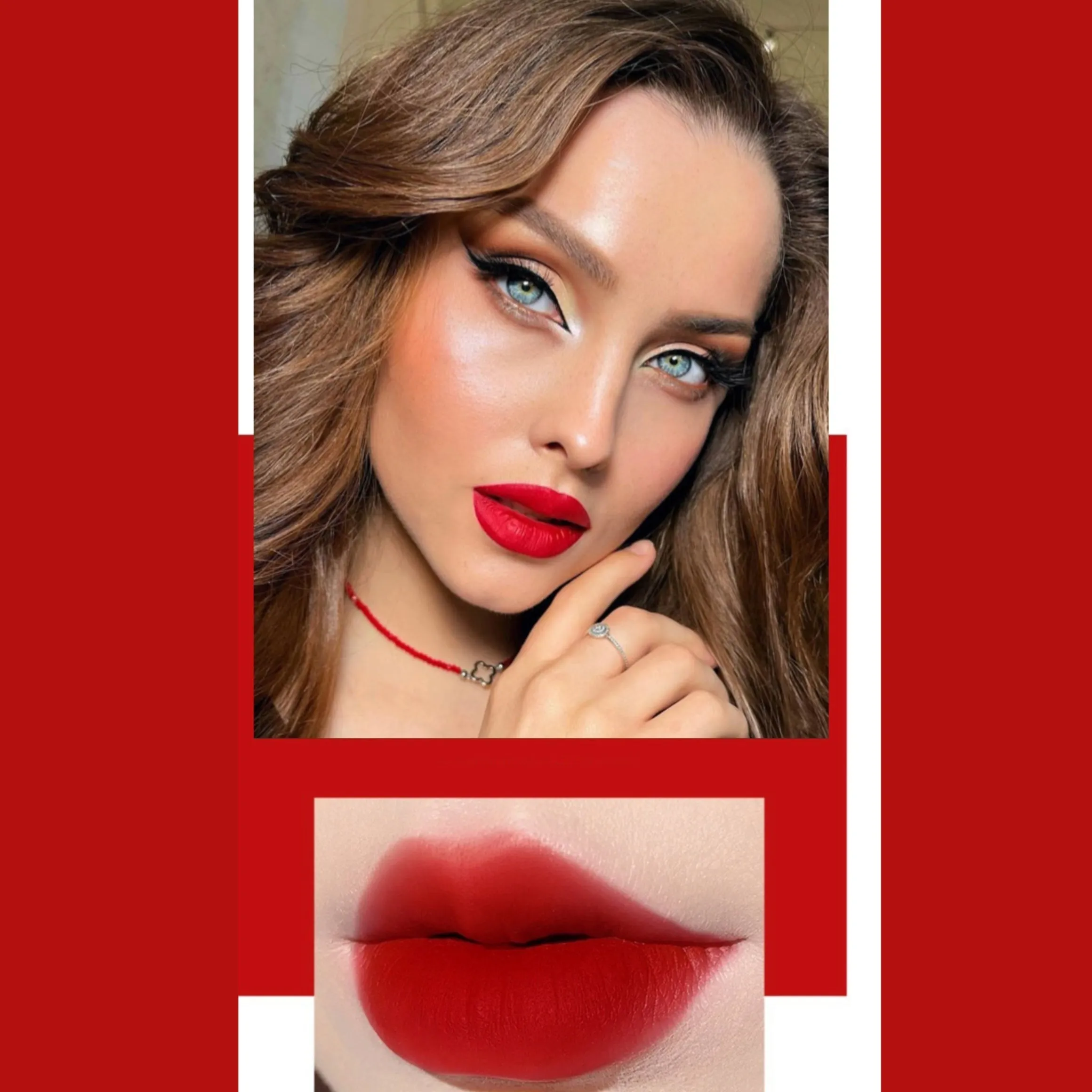 3pc Velvety Matte Red Lipstick Set - Waterproof and Long Lasting