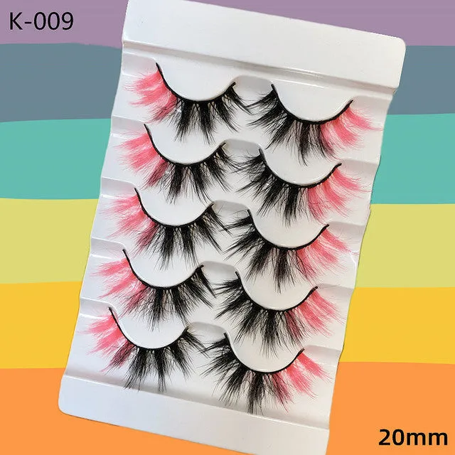 5 Pairs Colored Eyelashes