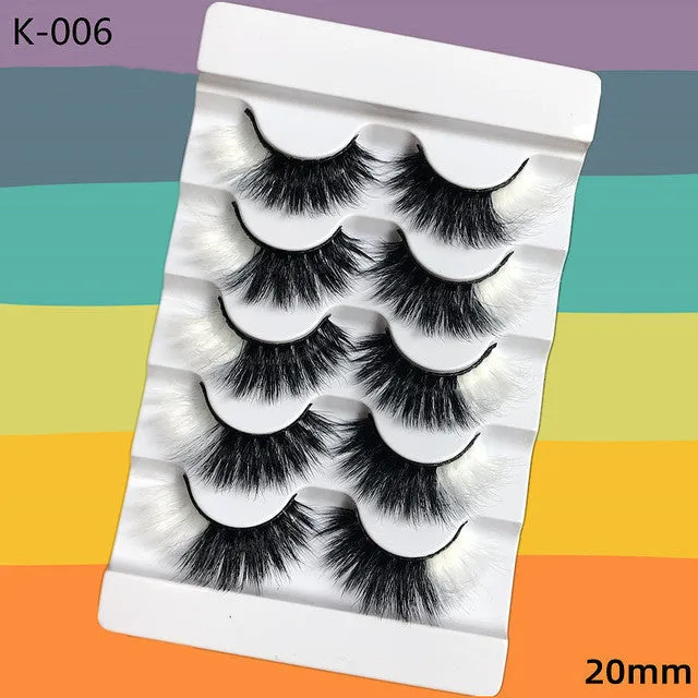 5 Pairs Colored Eyelashes