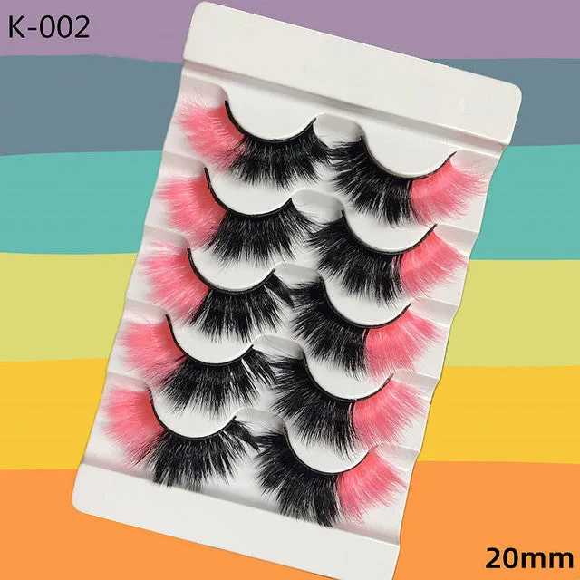 5 Pairs Colored Eyelashes