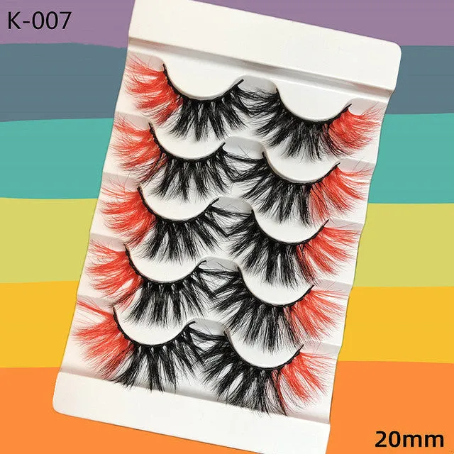 5 Pairs Colored Eyelashes