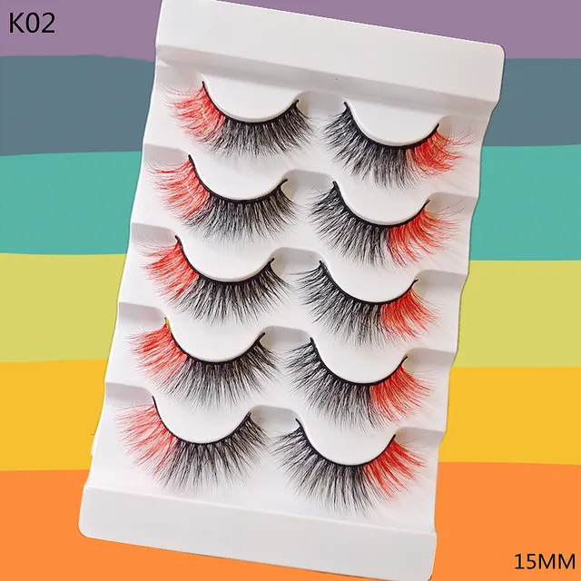 5 Pairs Colored Eyelashes