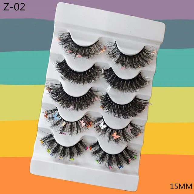 5 Pairs Colored Eyelashes