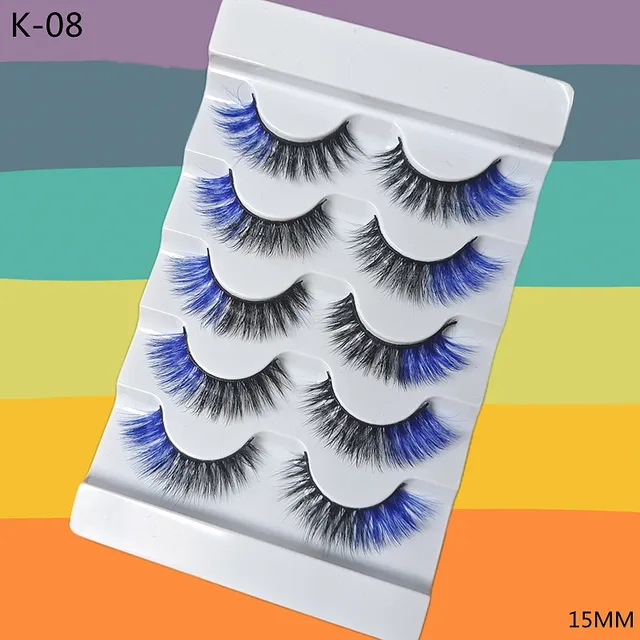 5 Pairs Colored Eyelashes