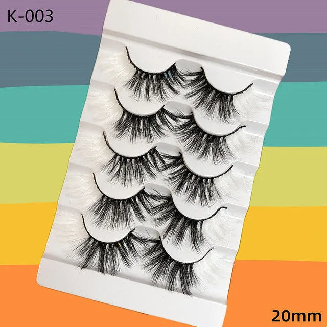 5 Pairs Colored Eyelashes