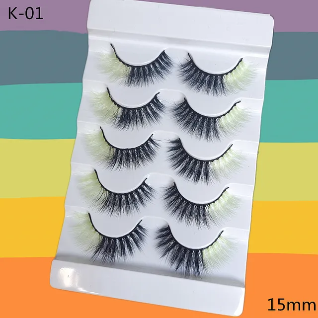 5 Pairs Colored Eyelashes