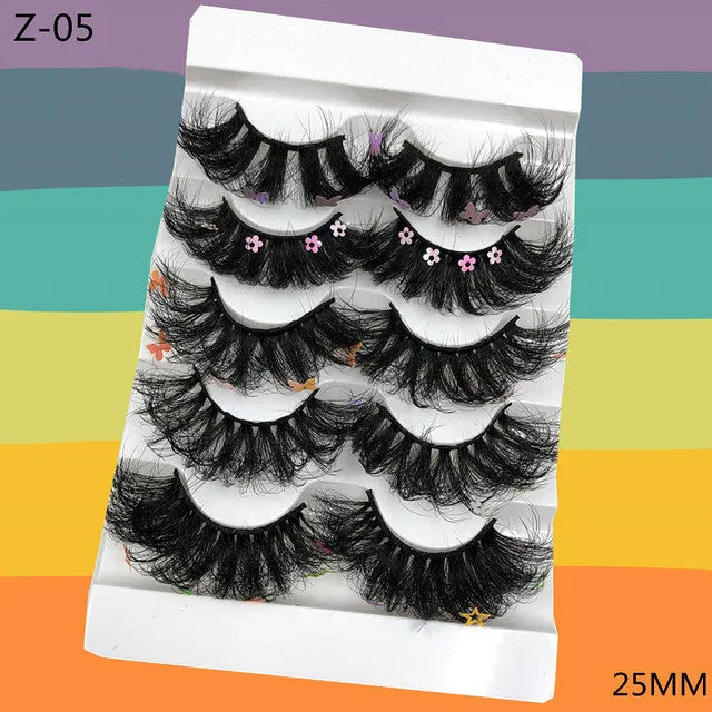 5 Pairs Colored Eyelashes