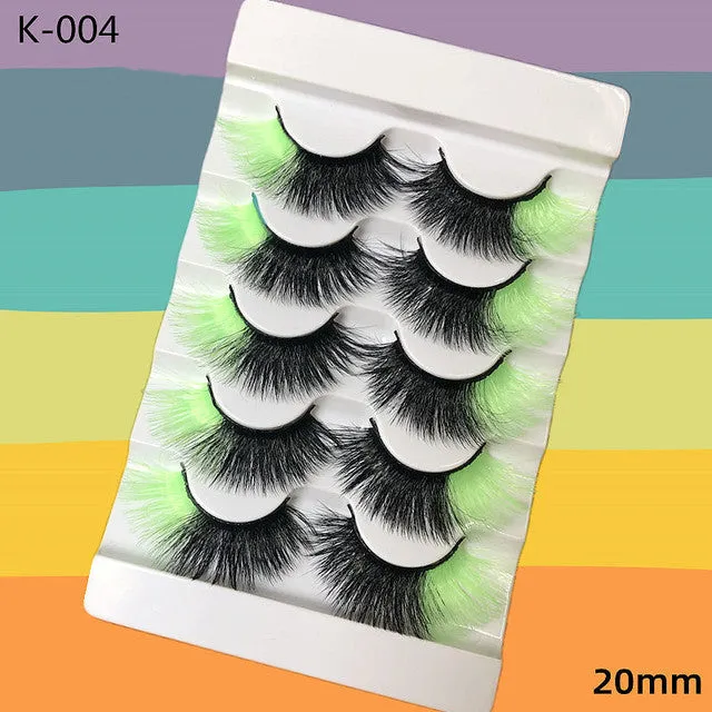 5 Pairs Colored Eyelashes
