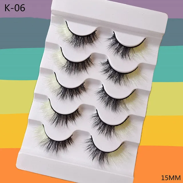 5 Pairs Colored Eyelashes
