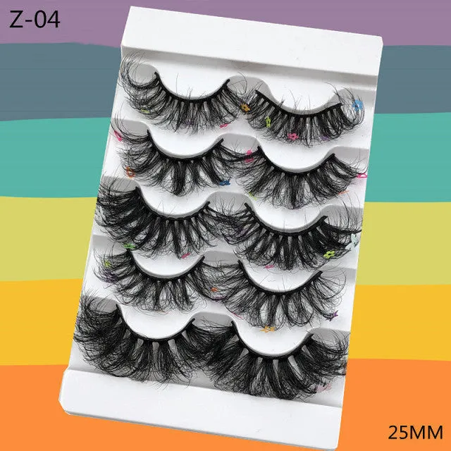 5 Pairs Colored Eyelashes