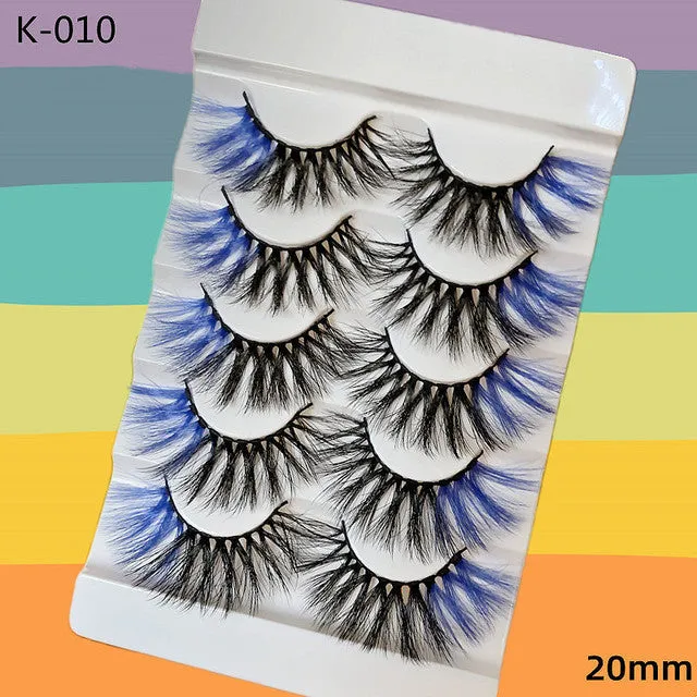 5 Pairs Colored Eyelashes