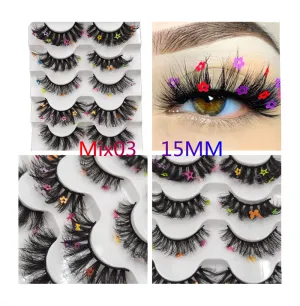 5 Pairs Colored Eyelashes