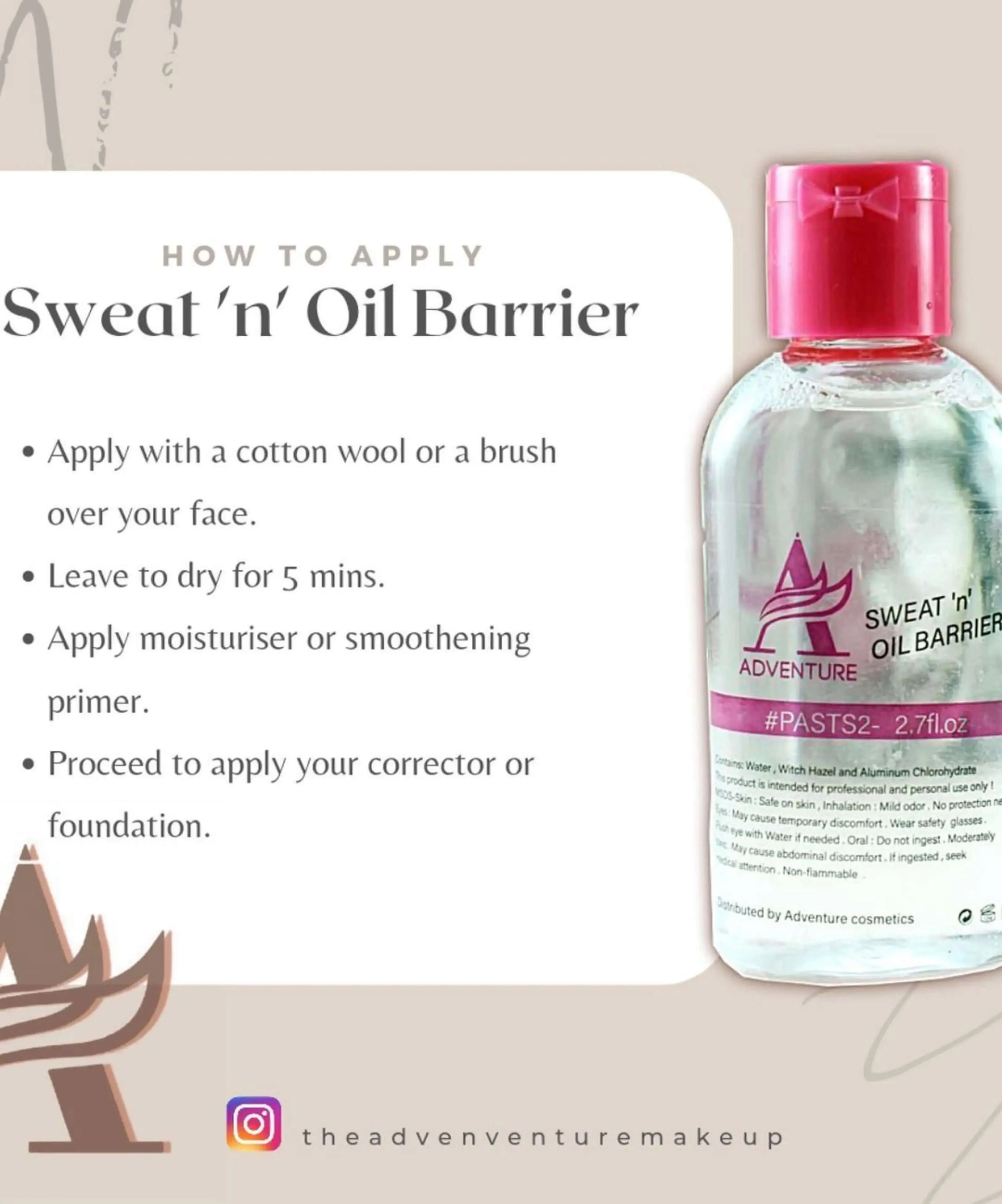 Adventure Sweat/Oil Barrier