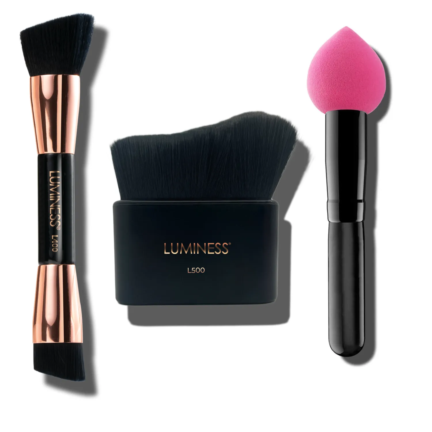 Airbrush Spray 3-Piece Makeup Brush Bundle