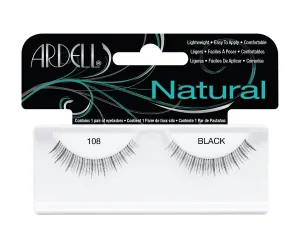 Ardell 100% Human Hair False Fashion/Natural Eye Lashes 108 Black