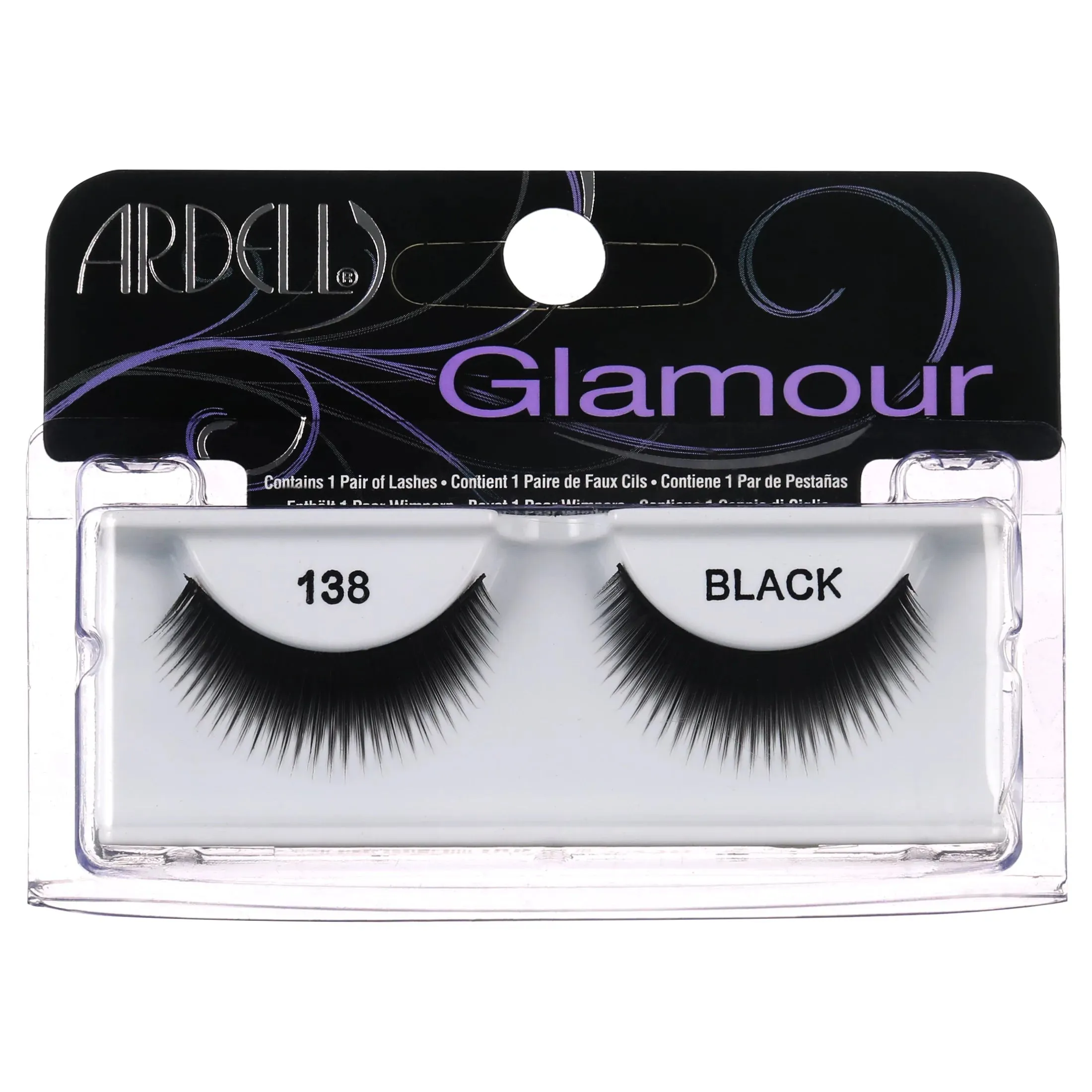 Ardell 100% Human Hair False Fashion/Natural Eye Lashes 138 Black