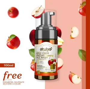 atulya Apple Cider Vinegar Foaming Face Wash 100ml (Buy 4 Products in Rs.599)