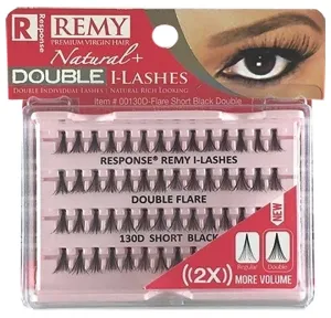Bee Sales Remy Response I Lashes Double Flare Black 130D Short