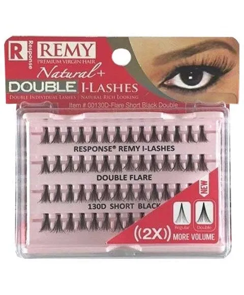 Bee Sales Remy Response I Lashes Double Flare Black 130D Short