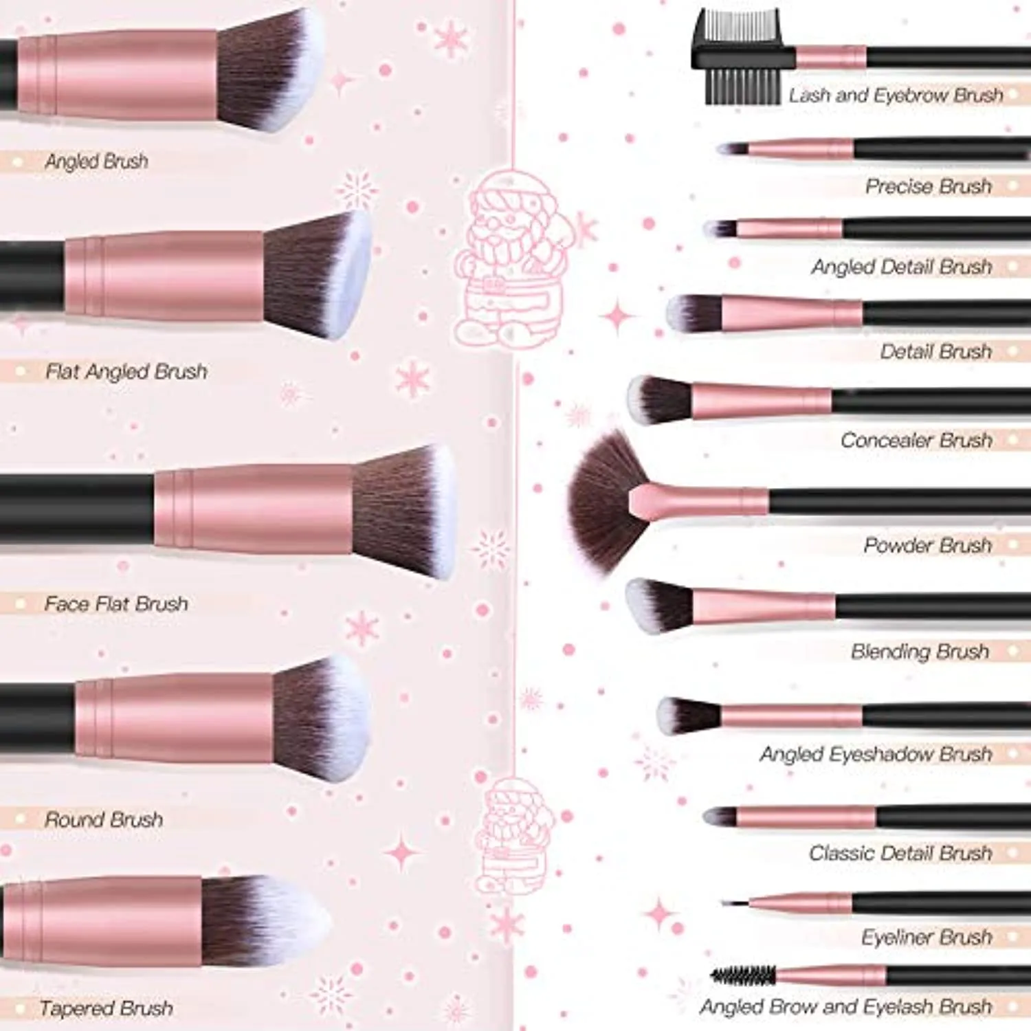 BESTOPE Makeup Brushes 16PCs Makeup Brushes Set with 4PCs Beauty Blender Sponge and 1 Brush Cleaner Premium Synthetic Foundation Brushes Blending Face Powder Eye Shadows Make Up Brushes Tool