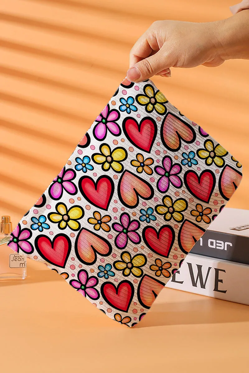 Blossoming Love Corduroy Makeup Bag