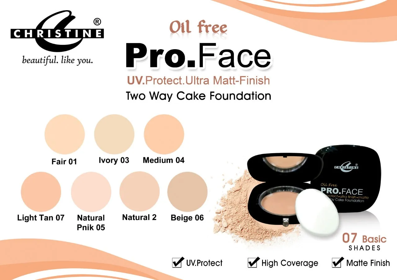 CHRISTINE TWO WAY CAKE FOUNDATION NATURAL PINK-05