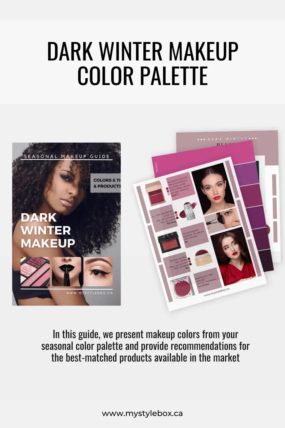 Dark Winter Digital Color Palette and Makeup Guide
