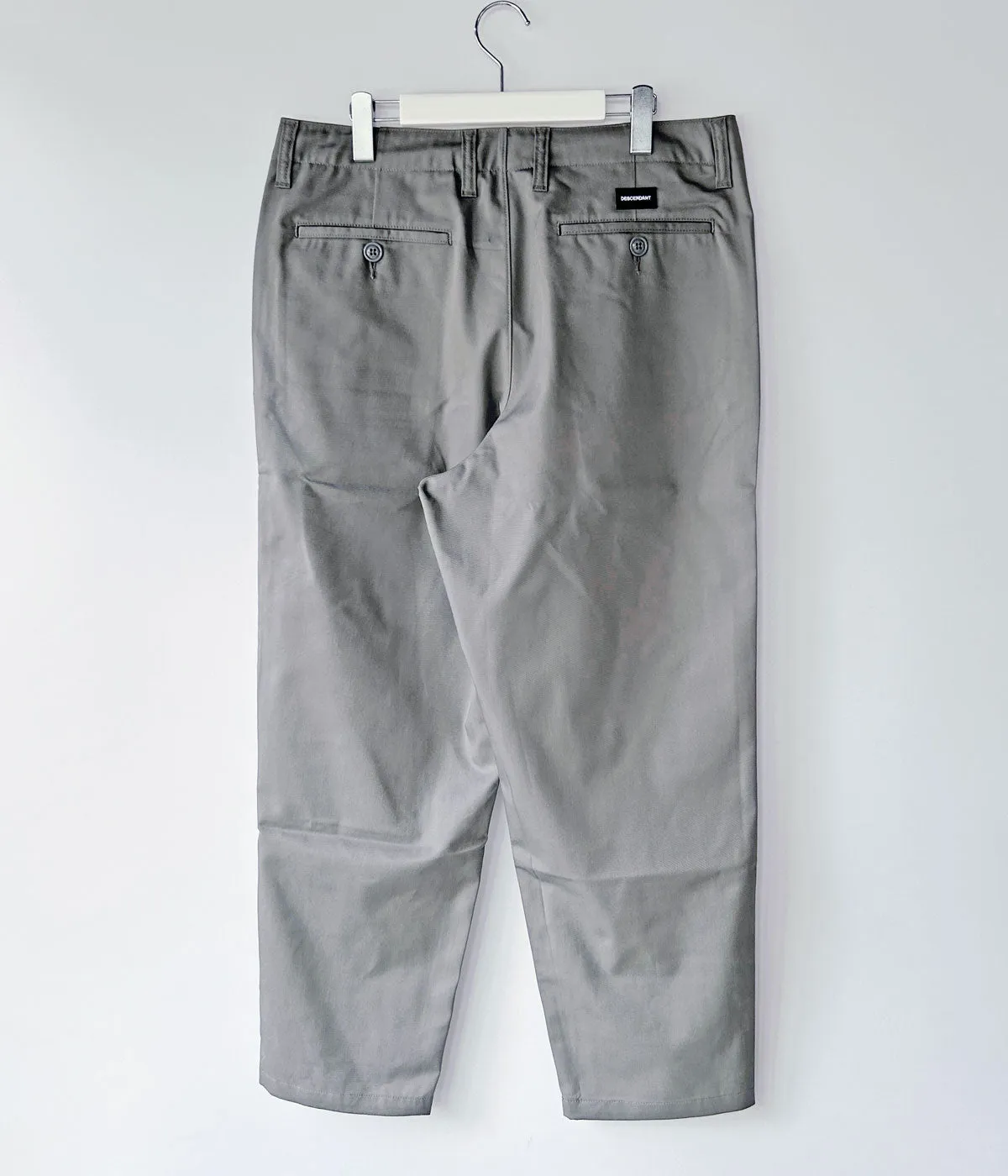 DESCENDANT/DC-6 TC TWILL TROUSERS (GRAY)