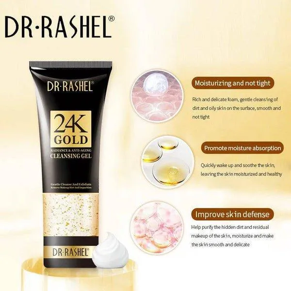 Dr.Rashel 24K Gold Radiance & Anti-Aging Cleansing Gel - 100gm