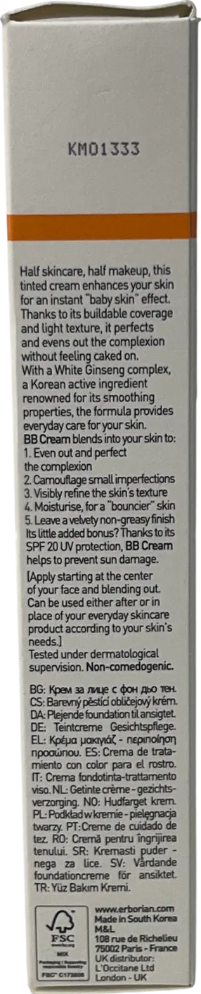 Erborian Bb Cream Clair 40ml