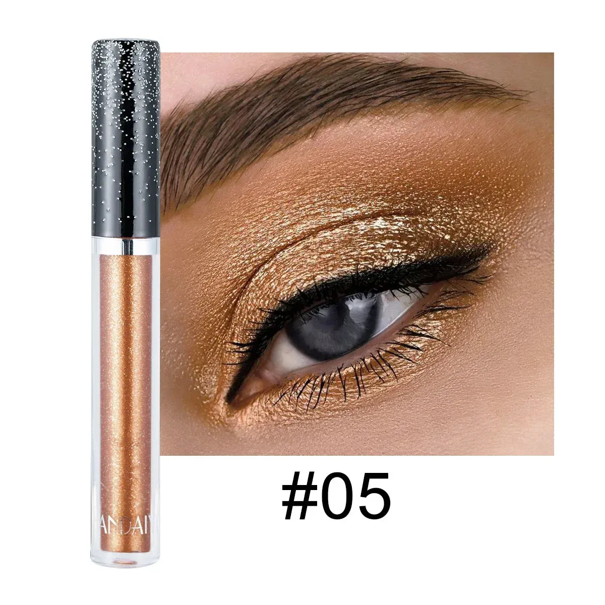 HANDAIYAN Liquid Eyeshadow Metallic Diamond Shiny Eye Liner Pen Giltter Eyeshadow Palette Lasting Shimmer Brighten Cosmetics
