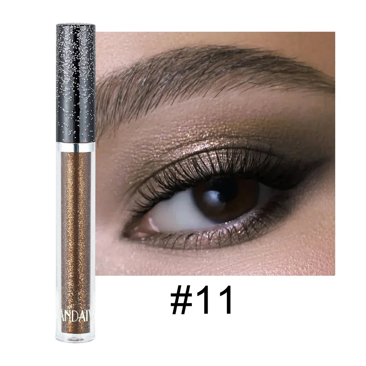 HANDAIYAN Liquid Eyeshadow Metallic Diamond Shiny Eye Liner Pen Giltter Eyeshadow Palette Lasting Shimmer Brighten Cosmetics