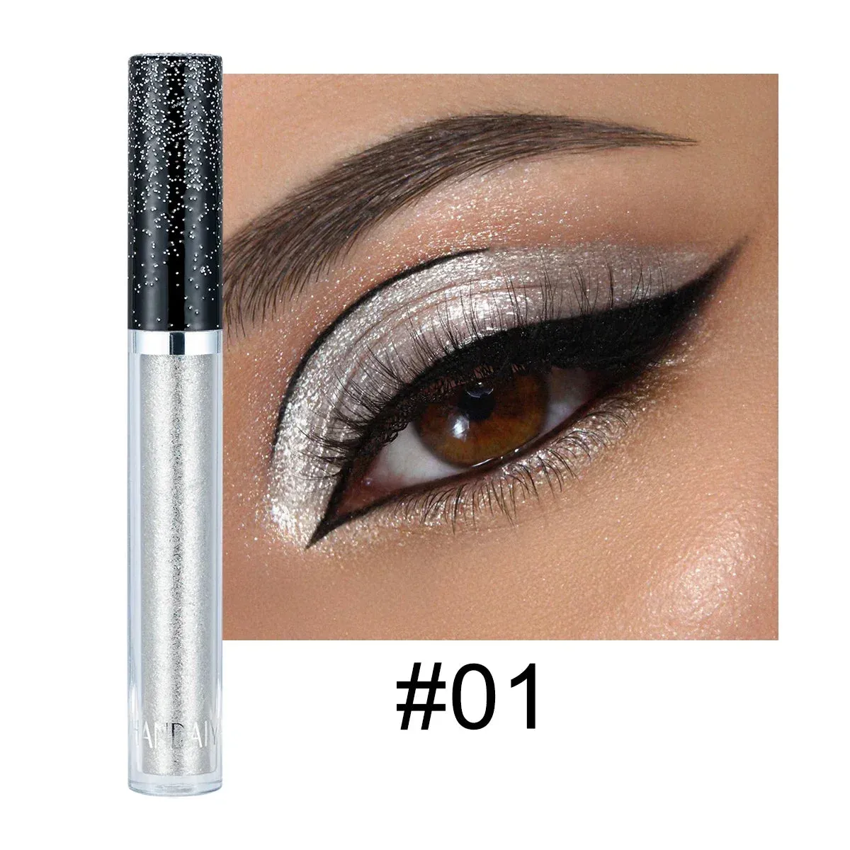 HANDAIYAN Liquid Eyeshadow Metallic Diamond Shiny Eye Liner Pen Giltter Eyeshadow Palette Lasting Shimmer Brighten Cosmetics