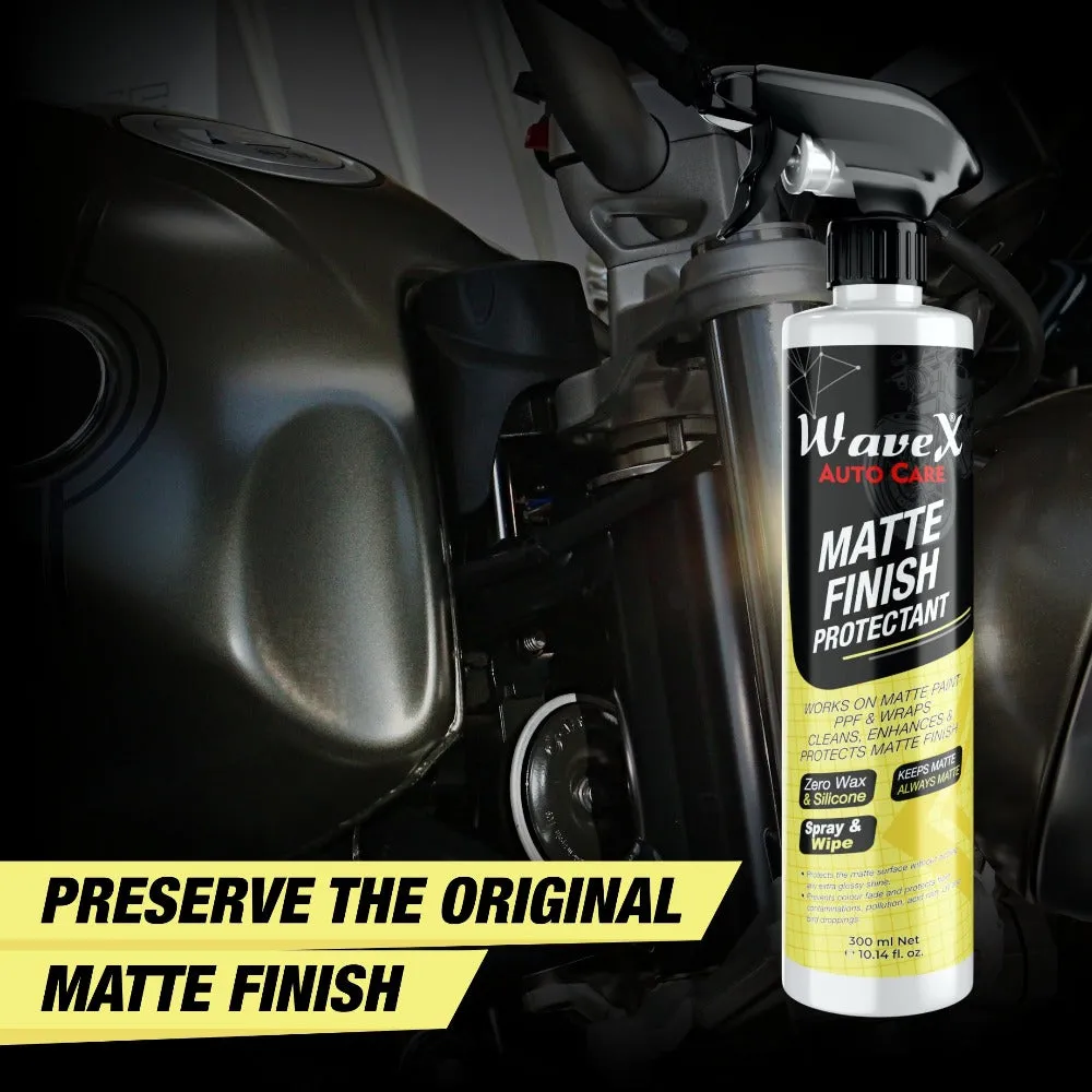 Matte Finish Protectant Bike Polish 300ml   Microfiber Cloth Towel 350GSM | Matte Polish for Bike
