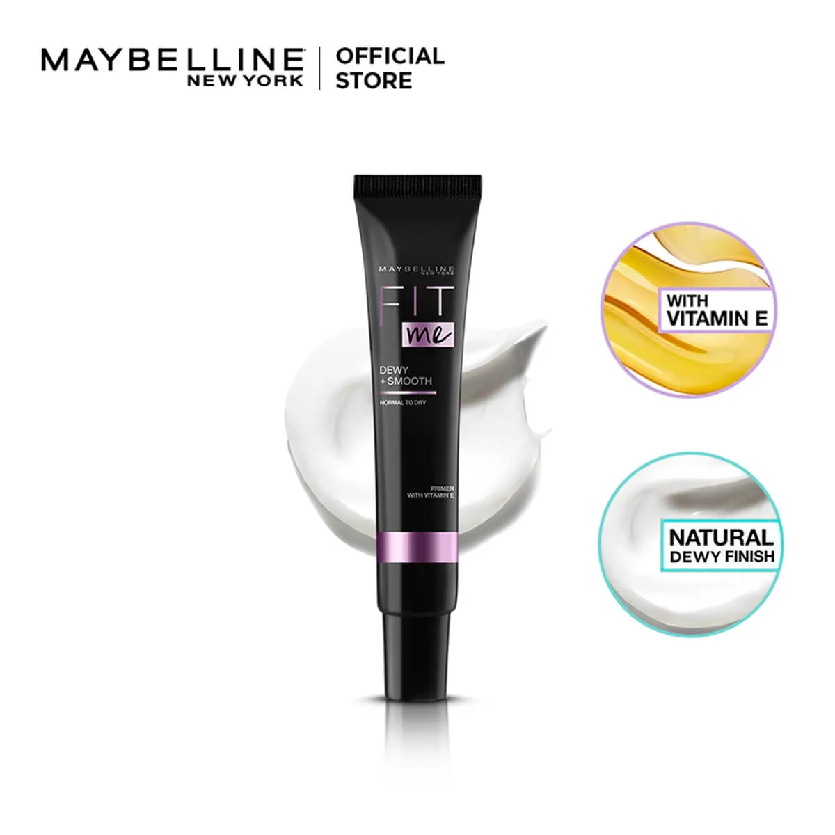 Maybelline New York Fit Me Dewy   Smooth Primer With Clay, Normal To Dry Skin