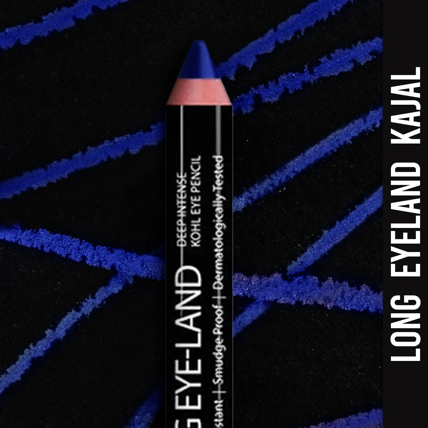Ny Bae Long Eye-Land | Deep Intense Kajal | Eye Pencil | Shimmer Finish | High Pigmentation | Enriched with Vitamin E And Castor Oil - Blue