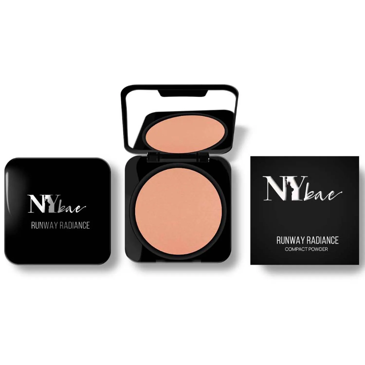 NY Bae Runway Radiance Compact Powder - Caramel 05 (9 g) | Dusky Skin | Matte Finish | Rich Colour | Blurs Imperfections | Long Wearing