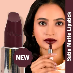 NY Bae Satin Matte Lipstick - Win Wine 15 | Purple | Creamy Satin Finish | High Shine Colour | Hydrating | Long-Lasting | Weightless