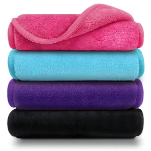 Pack of 4 Makeup Remover Cloths Pack of 4, Reusable Microfiber Facial Cleansing Cloths