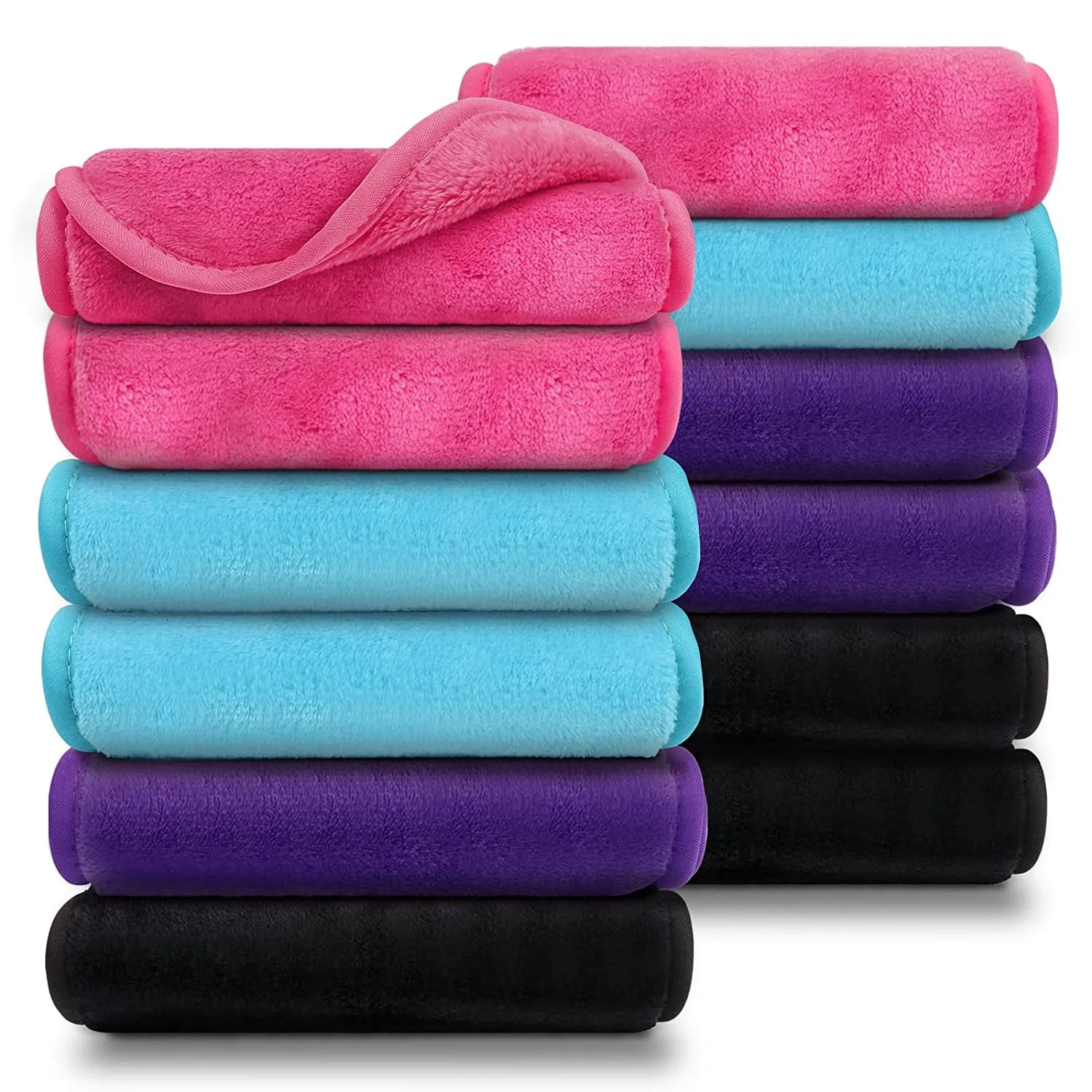 Pack of 4 Makeup Remover Cloths Pack of 4, Reusable Microfiber Facial Cleansing Cloths