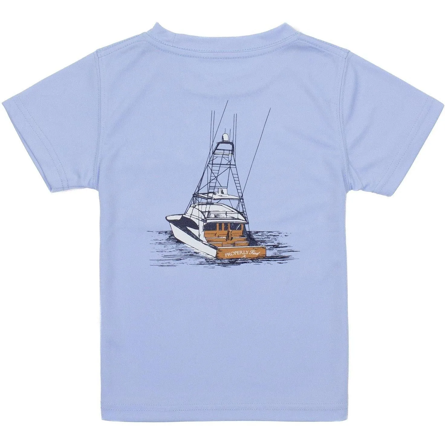 Properly Tied Boys Performance Tee Short Sleeve Deep Waters