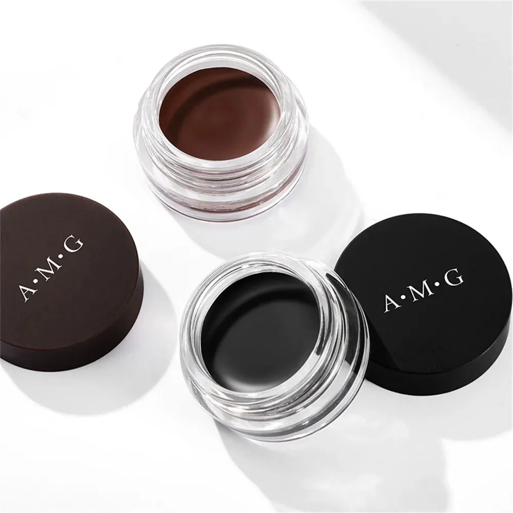 Quick-Dry Waterproof Eyeliner - Sweatproof Eye Makeup in Retro Black & Mocha Brown
