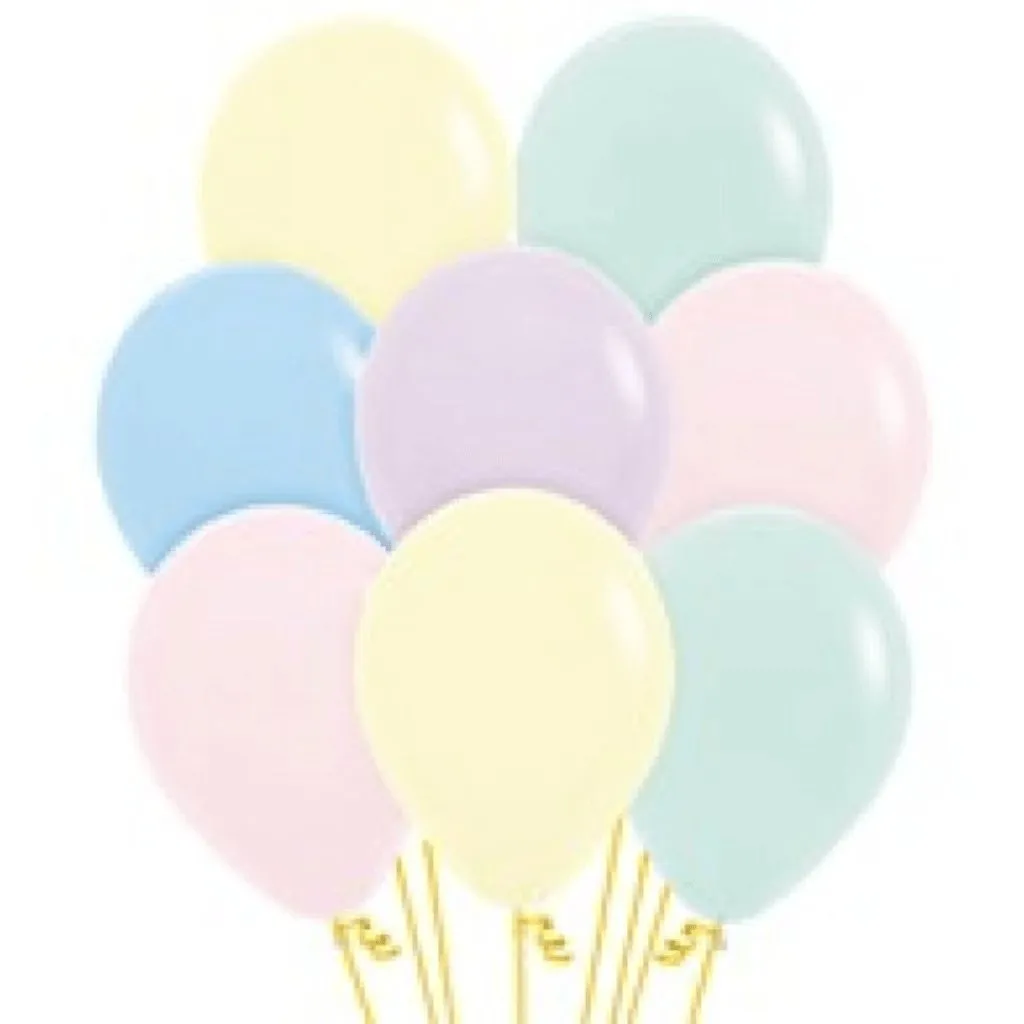 Sempertex 30cm Pastel Matte Assorted Latex Balloons 25 Pack