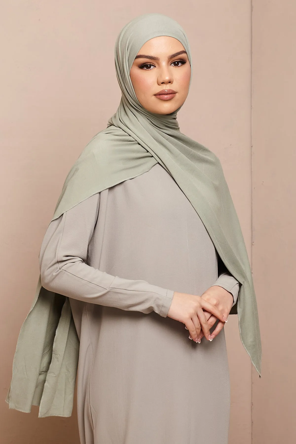 Shadow Khaki Bamboo Jersey Hijab