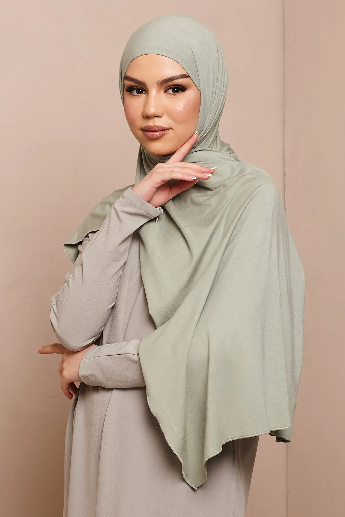Shadow Khaki Bamboo Jersey Hijab