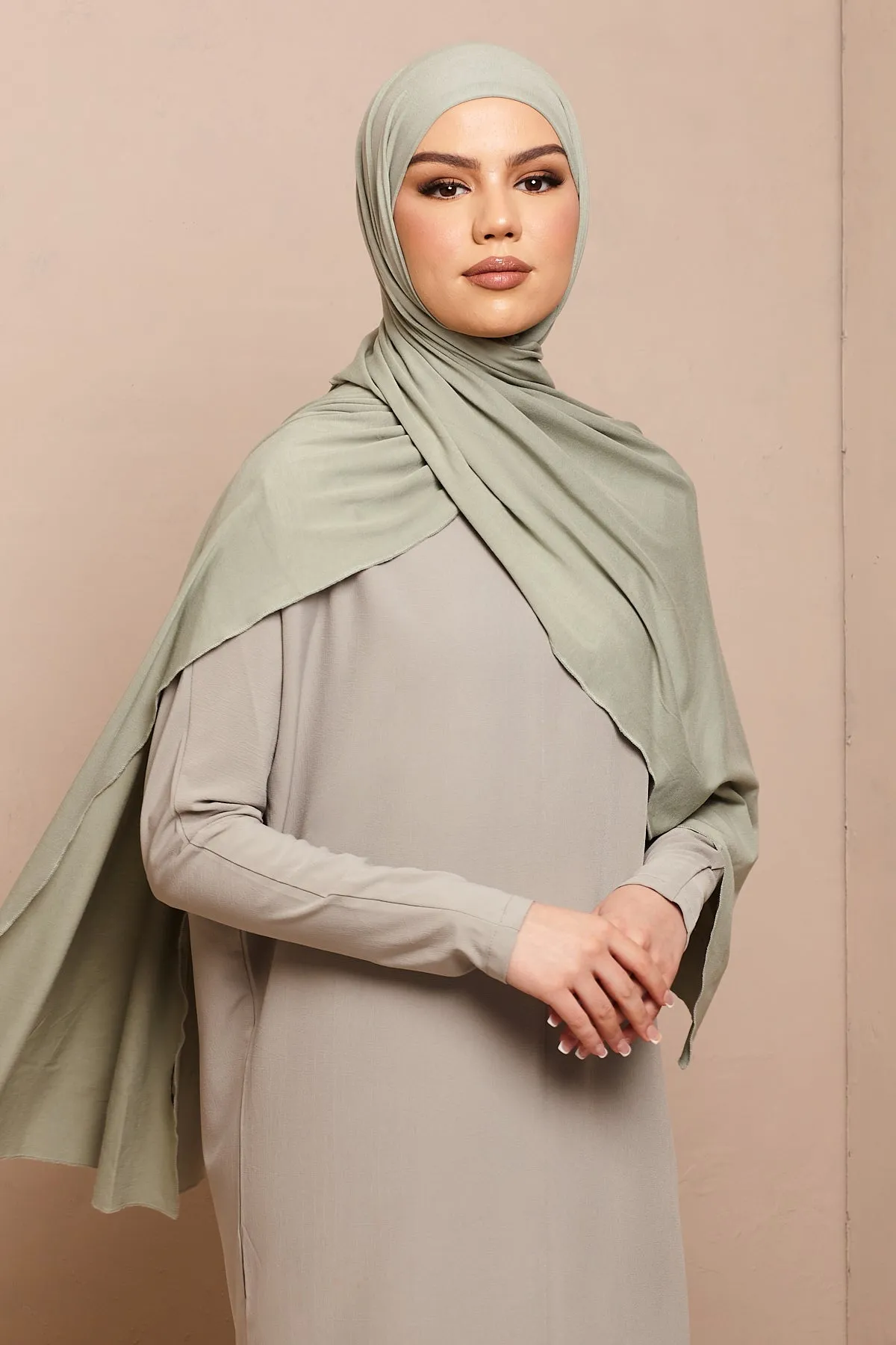 Shadow Khaki Bamboo Jersey Hijab