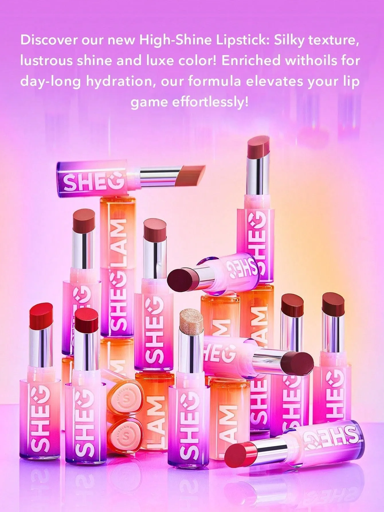 SHEGLAM Mirror Kiss High-Shine Lipstick-High Key