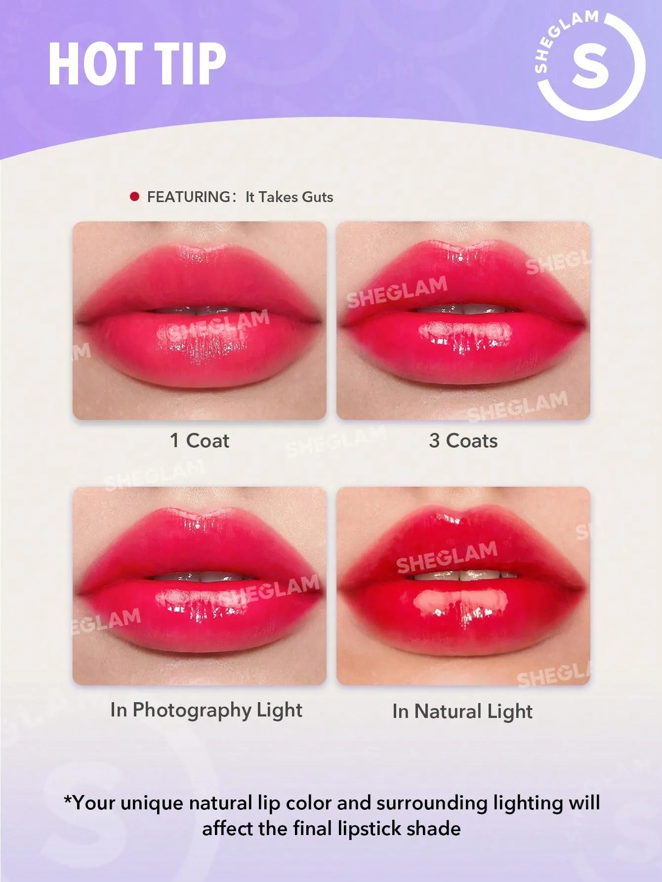 SHEGLAM Mirror Kiss High-Shine Lipstick-High Key