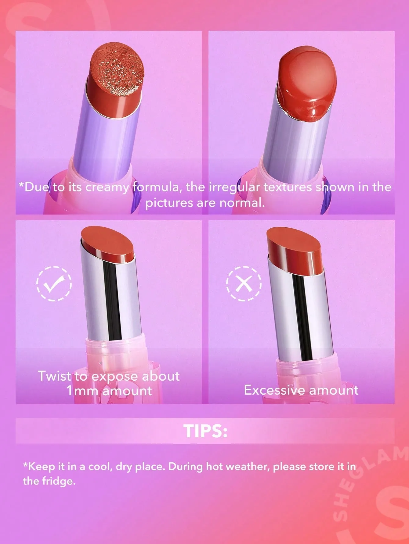 SHEGLAM Mirror Kiss High-Shine Lipstick-High Key